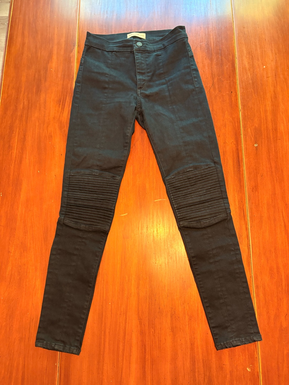 GAP Women's Black Skinny Jeans with Ribbed Knee Panels